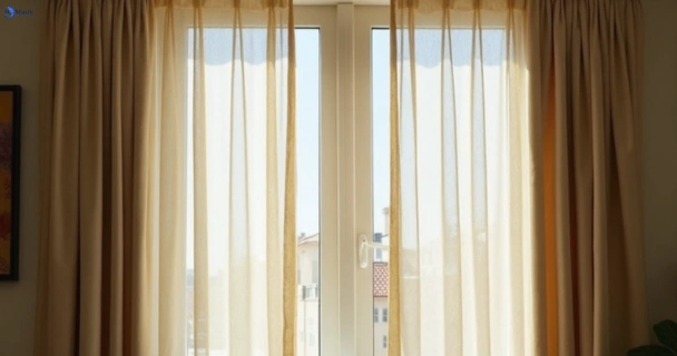 Dusty and dull curtains in north-epping-nsw before steam cleaning